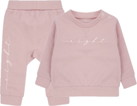 ENSEMBLE SWEAT COL ROND ENFANT | "CALI" - Rose/Blanc