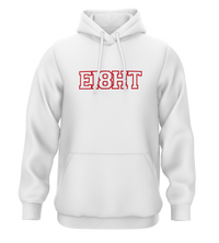 SWEAT-CAPUCHE | "EIGHT SCHOOL" - Blanc/Rouge