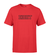 T-SHIRT | "EIGHT SCHOOL" - Rouge/Noir